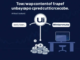 Visualizing a significant UNI investor transfer of $10.29 million worth of UNI tokens to Wintermute, highlighting its potential market implications.