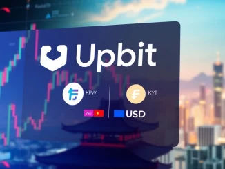 Upbit exchange interface displaying SynFutures F token for KRW and USDT trading, signaling a significant new crypto listing.