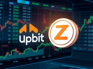 Upbit exchange logo and Zerobase (ZBT) token symbol, representing the significant Upbit ZBT listing announcement.
