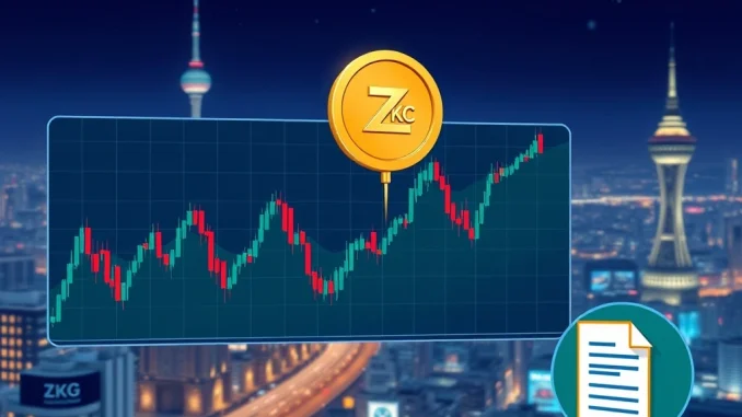 Upbit crypto exchange logo over a blockchain network, symbolizing the crucial ZKC circulation plan update and its impact on digital asset management.