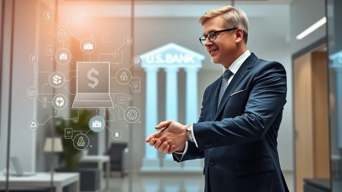 U.S. Bank executive overseeing digital asset operations, symbolizing the bank's new cryptocurrency unit and commitment to crypto custody.