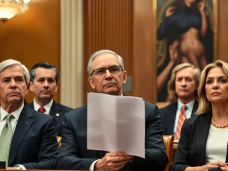 Democratic senators questioning a US envoy about his US crypto ethics and digital asset investments, emphasizing government transparency concerns.