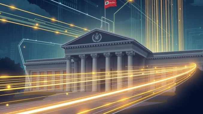 Digital representation of US government crypto transfers, highlighting movement of funds linked to convicted individuals.