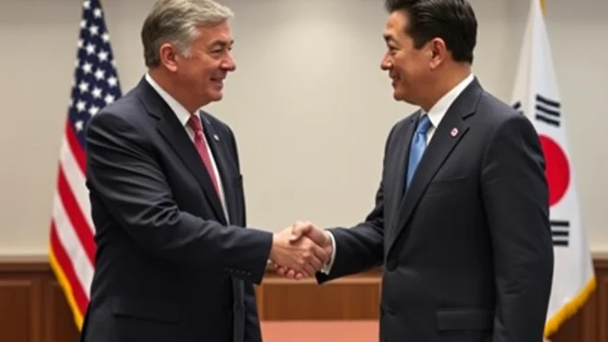 Leaders from the US and South Korea engage in crucial US South Korea talks regarding tariffs and security.