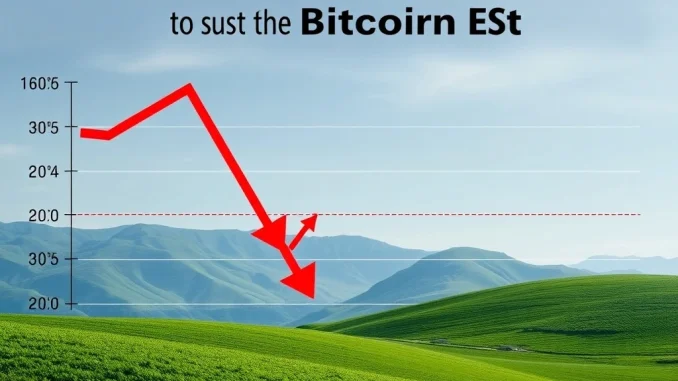A financial chart illustrating the $113.9M net outflows from U.S. spot Bitcoin ETFs, highlighting a market reversal.