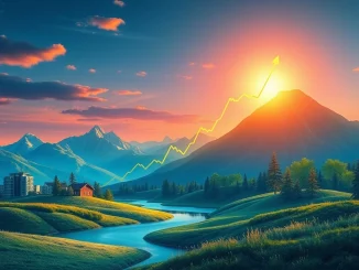 Charts depicting the US stock market opening higher, conveying robust market sentiment and investor confidence.