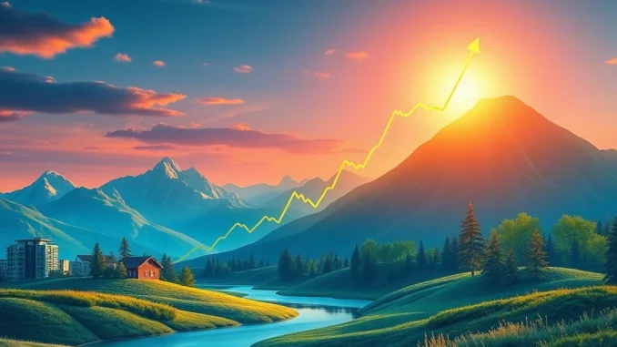 Charts depicting the US stock market opening higher, conveying robust market sentiment and investor confidence.