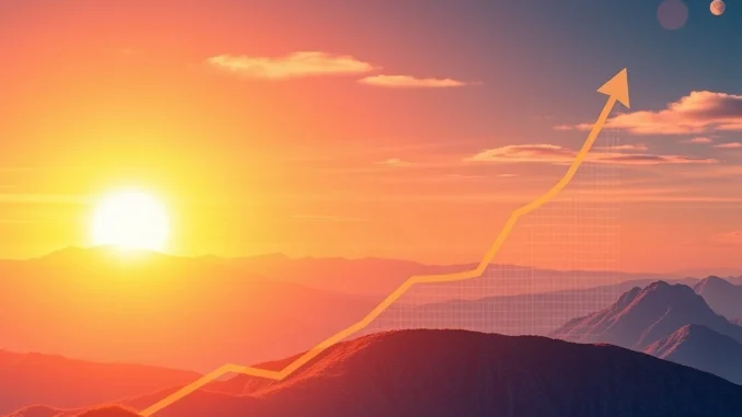Three upward-trending stock market charts symbolizing the US Stock Market's positive open, indicating strong Market Sentiment.