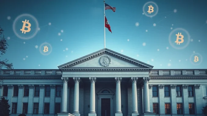 US Treasury Secretary Scott Bessent discussing strategic US Treasury Bitcoin reserves with industry executives.