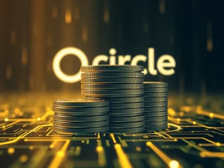 A visual representing a significant 750 million USDC issuance by Circle, symbolizing rapid stablecoin growth and crypto liquidity.