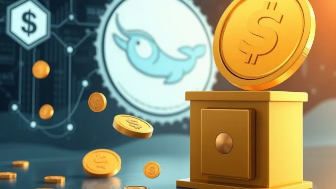 Depiction of 250 million **USDC minted**, illustrating the significant influx into the stablecoin market and its potential impact on crypto liquidity.