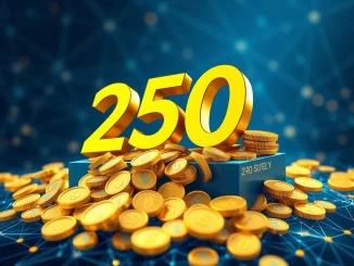 A visual metaphor for 250 million USDC being minted, highlighting its role in the stablecoin ecosystem and digital finance.