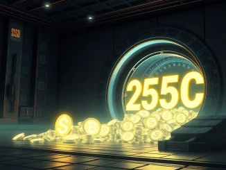 Visual representation of a USDC minted event, showing 250 million stablecoins being added to a digital treasury, symbolizing market liquidity.