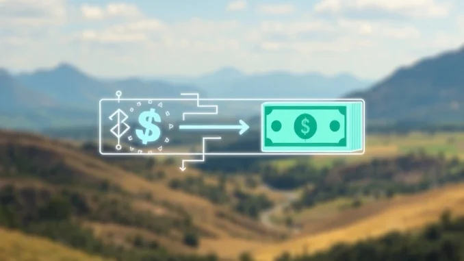 Visualizing a substantial **USDC transfer** from **Coinbase Institutional**, representing a major **blockchain transaction**.