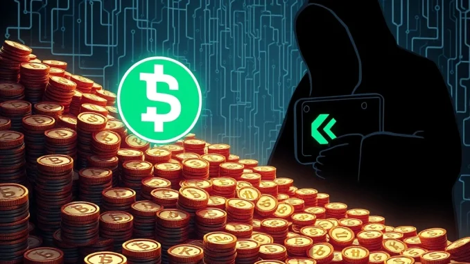 Illustrates a significant 200,000,000 USDT transfer from Kraken, highlighting the scale of crypto whale movements and market impact.