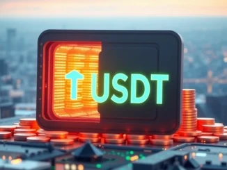 Visualizing the impact of 1 billion USDT minted by Tether, signifying a major stablecoin movement in the crypto market.