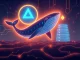 A digital whale moving a large USDT transfer towards the Aave protocol, representing a significant stablecoin transaction.