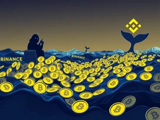 Visualizing a massive USDT transfer to Binance, highlighting potential market liquidity shifts and the role of a cryptocurrency whale.