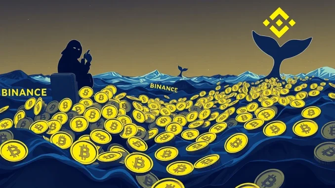 Visualizing a massive USDT transfer to Binance, highlighting potential market liquidity shifts and the role of a cryptocurrency whale.