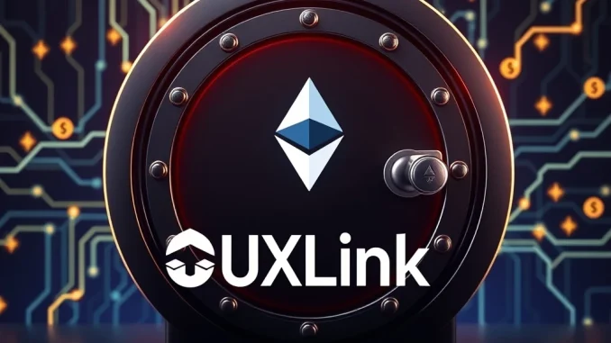 Visualizing UXLink's successful recovery and first UXLINK buyback of funds after a security breach, highlighting restored trust and financial stability.