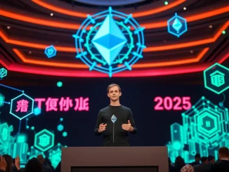 Vitalik Buterin presenting on the crucial role of ZK technology in shaping secure and private digital identity systems.