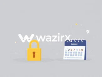 Illustration of **WazirX** logo alongside a calendar highlighting October, symbolizing the Indian cryptocurrency exchange's anticipated return to operations after a security incident.
