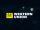 Western Union's logo merging with digital currency symbols, representing their pilot of a stablecoin-based payment system for global transfers.