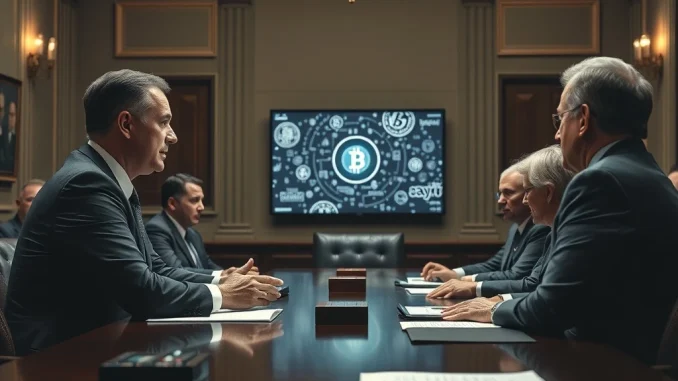 White House crypto policy chief David Sacks discusses a vital market structure bill with senators, shaping future regulation.