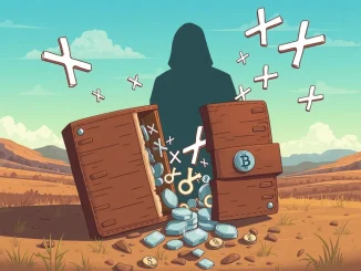 Visualizing the tragic loss of XRP due to a hardware wallet hack, emphasizing the critical need for crypto security measures.