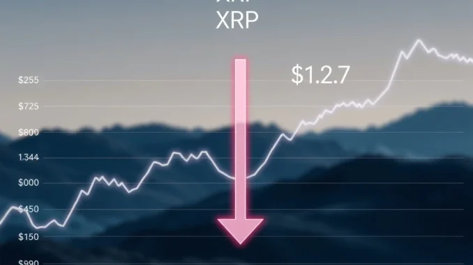 XRP price analysis chart showing potential fall to $1.25 if $2.7 resistance is not overcome, highlighting market uncertainty.