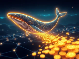 An illustration of a large XRP whale transaction, showing 400 million XRP unlocked from escrow, impacting the cryptocurrency market.