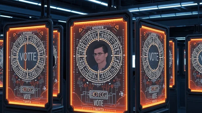 Zero-knowledge Technology: Vitalik Buterin's Revolutionary Vision for Secure Secret Ballots Visualizing **zero-knowledge technology** protecting **secret ballots** in a secure, digital voting system, embodying Vitalik Buterin's vision for enhanced privacy.