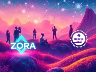 The Zora Believe Fund logo representing a new era of support for Web3 creators and the creator economy.