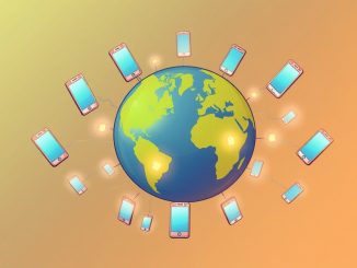 A network of smartphones collaborating to form a powerful decentralized computing cloud, illustrating Acurast's innovative approach.