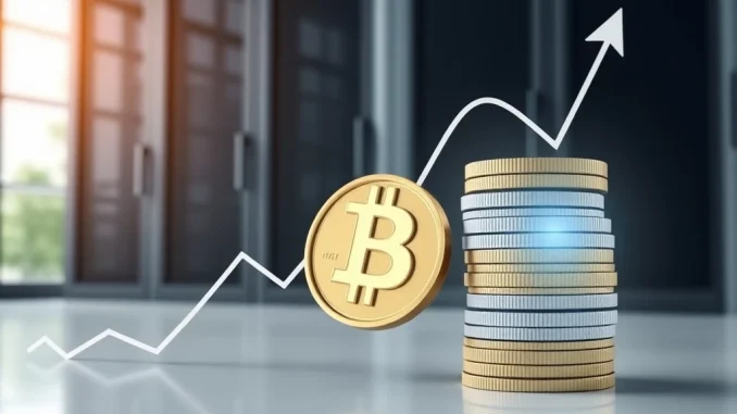 Chart showing the significant growth of American Bitcoin's BTC acquisition and overall Bitcoin holdings.