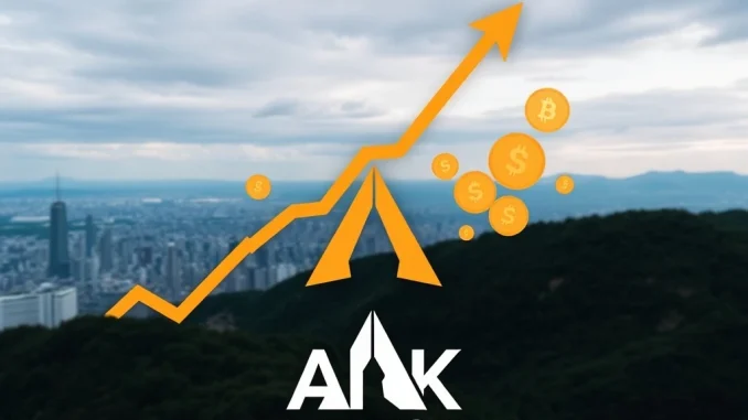 Ark Invest's strategic acquisition of Bullish stock, signaling confidence in the cryptocurrency exchange market.