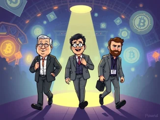 Arthur Hayes, CZ, and SBF enter a venue, representing the **Arthur Hayes crypto meme contest** and its humorous theme.