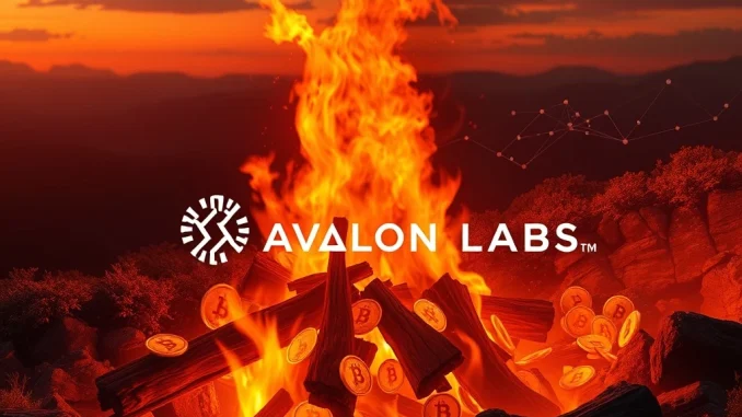 Avalon Labs' significant AVL token burn event, symbolizing increased scarcity and value for investors and impacting AVL circulating supply.