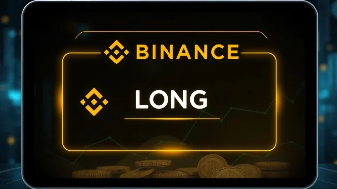 Binance Alpha's new LONG trading option displayed on a secure on-chain platform, signaling opportunities for early-stage coin investors.