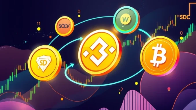 Binance listing announcement for SOLV crypto, USD1 token, and WLFI crypto spot trading pairs.