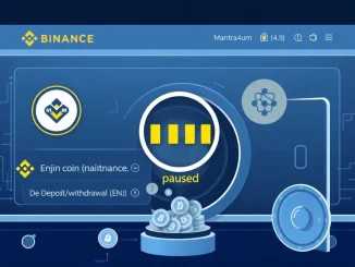 Binance suspension of OM and ENJ deposits and withdrawals for crucial network upgrades, ensuring secure crypto transactions.