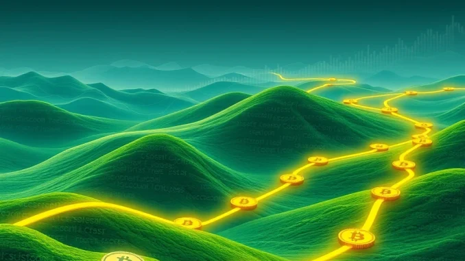 Visualizing a significant transfer of **dormant BTC** becoming active on a blockchain network, symbolizing a major market shift.