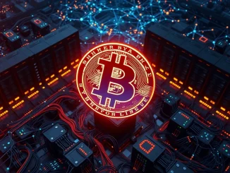 A visual representation of the robust Bitcoin hashrate, highlighting network security and the computational power behind crypto mining.