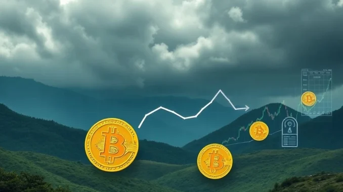 Visual representation of Bitcoin holdings moving from centralized exchanges to secure personal wallets, symbolizing investor caution amidst market changes.