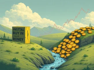 Graph illustrating Bitcoin institutional buying volume dropping below daily mining output, signaling a shift in BTC market sentiment.