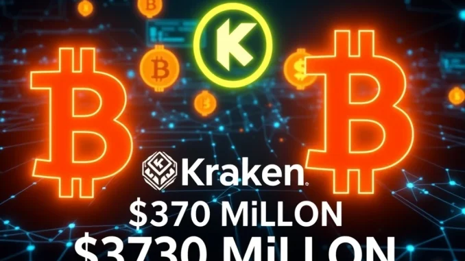 An early Bitcoin investor's significant BTC transfer visualized, highlighting the scale of the $370M move, a key event for the Bitcoin market.