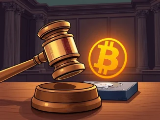 A U.S. court gavel and Bitcoin symbol representing the dismissal of a **lost Bitcoin** lawsuit, highlighting legal challenges in cryptocurrency.