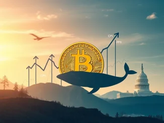 Chart showing Bitcoin market volatility influenced by economic data and whale activity, guiding investors this crucial week for Bitcoin price.