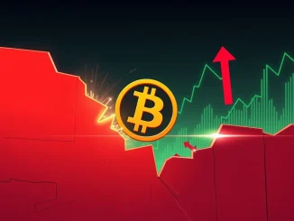 A visual representation of the Bitcoin price encountering a significant $105K resistance, illustrating market challenges.