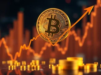 Chart illustrating a sharp Bitcoin price drop, reflecting current cryptocurrency volatility and market sentiment.